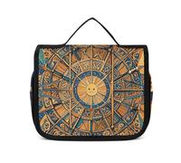 HJUQNGF Toiletry Bag for Women Travel Cosmetic Bag Mystic Tarot Card Sun And Moon Face Large Makeup Bag Hanging Cosmetic Organizer for Toiletries Accessories 3 In 1 Container, white, 22.5x18.5cm