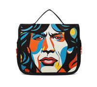 HJUQNGF Toiletry Bag for Women Travel Cosmetic Bag Wood Block Shape Large Makeup Bag Hanging Cosmetic Organizer for Toiletries Accessories 3 In 1 Container, Pop Art Pattern, 22.5x18.5cm
