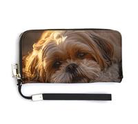 HJUQNGF White Marble Texture Wristlet Long Wallet Womens Purse Zip Clutch Large Capacity Leather Purse Credit Coin Purse, Lie on the Floor, 20.0*10.5cm