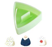 HJUWANG Triangle Sushi Mold, Plastic Triangle Mold Case DIY Tools Rice Ball Bento Presses (Green)