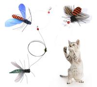 Hjvvr 3pcs Cat Toys,Cat Wand Toy Replacement,Kitty Feather Refill Set