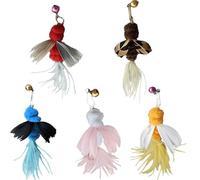Hjvvr 5pcs Cat Toy Replacement,Insect Feather Refill,Cat Wand Toy Replacement