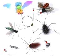 Hjvvr 5pcs Cat Wand Toys - Insect Replica, Fishing Rod Cat Toy Refills, Tease Toy with Bells and Feather for Indoor Cats
