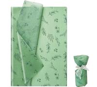 Hjvvr Green Leaf Wrapping Tissue Paper,30sheets 50x35cm Leaves Tissue Paper for Gift Wrapping DIY Crafts Birthday