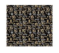 Hjvvr Wrapping Paper,5sheets 30th Birthday Wrapping Paper