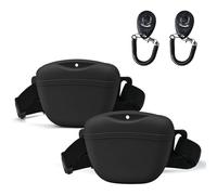 hjwanyin Silicone Premium Dog Treat Pouch Bag for Walking & Training, Dog Treat Pouch for Training with Clicker, Magnetic Closure Silicone Dog Food Bags, Portable Dog Training Container (2)