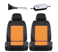 HJXBD888 Warm Adult Car Booster Seat for Driver Comes with snow shovel and steering wheel cover It Is the Warmest Gift for Drivers in Winter,Black-twoseats