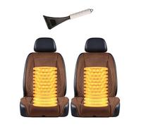 HJXBD888 Warm Car Seat Cushions for Driving Comes with snow shovel and steering wheel cover It Is the Warmest Gift for Drivers in Winter,Brown-twoseats