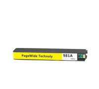HJXcTRH Compatible Ink Cartridge 981 Compatible With HP981 981A Compatible With PageWide Enterprise Color 556xh 586dn 586f E58650dn E55650 Refurbish printer(1pcs- Yellow)