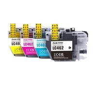 HJXcTRH Compatible Ink Cartridges LC462 Compatible With MFC-J2340DW MFC-J2740DW MFC-J3540DW MFC-J3940DW Southeast Asia Eastern EU(One Set 4 Colors)