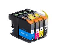 HJXcTRH Vilaxh 4 Pack LC123 Replacement Ink Cartridge Compatible With MFC-J650DW MFC-J6720DW MFC-J6520DW DCP-J4110DW DCP-J132W Printer