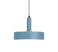 HJXDtech 30cm Blue Metal Pendant Light, Modern E27 Hanging Ceiling Lamp