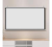 HJXGQJM Manual Pull Down Projector Screen, Movie Projection Screen HD 16: 9/4:3, Wall Mounted HD Projection Screen, For Schools Meeting Indoor Outdoor，Foldable Projector Screens Pull Down(16:9,40")