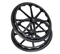 HJXGQJM Wheelchair Caster Assembly, Rear Wheels For Wheelchair For 24 Inch Wheelchairs, Polyurethane Solid Tire Rear Wheelchair Wheel Assembly, for Disabled Old People(24Inch/60cm(2Count))
