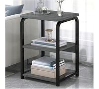 HJYBFA 2/3/4 Tier Coffee Table, Simple Design Sofa with Multifunctional Storage Rack and Metal Frame,Suitable for Small Space,Living Room,Study Room,E1 Decoration