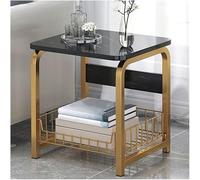 HJYBFA 2/3/4 Tier Coffee Table, Simple Design Sofa with Multifunctional Storage Rack and Metal Frame,Suitable for Small Space,Living Room,Study Room,A Decoration