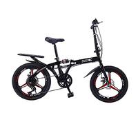 HJYBFA 20 in 7-Speed Full Suspension MTB Bikes Folding Bike,Portable Bikes,Double Disc Brake Mountain Urban Commuters for Adult Teens