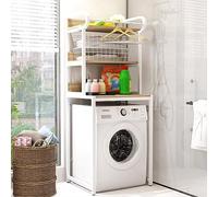 HJYBFA 3 Tier Washer Rack Shelf Above Washing Machine Dryer Standing Bathroom Organizer for Space Saving Storage