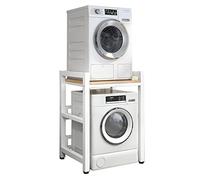 HJYBFA Adjustable Dryer Stand Stacking Kit with 400KG Capacity Over Washer Storage Rack for Front Load Washing Machines & Tumble Dryers