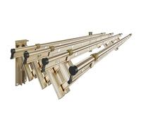 HJYBFA Gold Extendable Folding Clothes Drying Rack Indoor Outdoor Laundry Dryer Towel Rail for Bathroom Washing Clothesline Bar