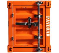 HJYBFA Industrial Style Wrought Iron, 2-layer Nightstand With Door, Retro Bedside Cabinet Black, Bedroom, Living Room, Storage Organizer Side Table 40 * 38 48cm(Color:Orange red) D