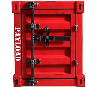 HJYBFA Industrial Style Wrought Iron, 2-layer Nightstand With Door, Retro Bedside Cabinet Black, Bedroom, Living Room, Storage Organizer Side Table 40 * 38 48cm(Color:red) Decorati