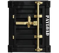 HJYBFA Industrial Style Wrought Iron, 2-layer Nightstand With Door, Retro Bedside Cabinet Black, Bedroom, Living Room, Storage Organizer Side Table 40 * 38 48cm(Color:Black painted
