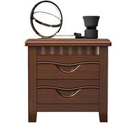 HJYBFA Modern Wood, Small Locker Nightstand For Bedroom,simple Light Luxury Bedside Cabinet With 2 Drawers, Chest Of Drawers Free Installation Design 50X41X50cm(Color:Bedsid Decora