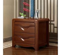HJYBFA Retro Style Solid Wood Nightstand For Bedroom, Simple Modern Narrow Side Table With 2 Drawers, Small Chest Of Drawers Bedside Cabinet Storag(Size:54X41X48.5CM,Color:Bedside