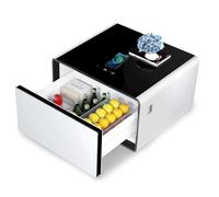 HJYBFA Smart with Built in Fridge Wireless Charging and Safe Storage Modern Nightstand for Bedroom