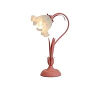 HJYBFA Vintage Lily Flower Desk Lamp for Bedroom and Living Room Cute Table with 4 Way Rotary Switch Retro Floral Bedside Reading Light Office Home Décor