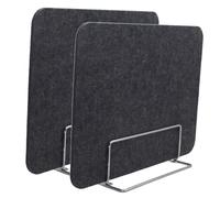 HJYCLFAZU Acoustic Desk Partition 40x60cm Rounded Corners Easy Installation Black Ideal for Office & Home Workspaces Libraries Noise Reduction Privacy Screen