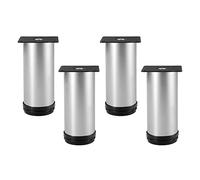 HJYCLFAZU Adjustable Stainless Steel Furniture Legs - Metal Sofa and Table Replacement Cabinet Bases Silver Set of 4 (55 cm) Durable modern design