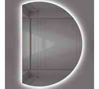 HJYCLFAZU Half Moon LED Bathroom Mirror, 24×35" Smart Anti-fog Wall Mirror, 3-color Dimmable Decorative Mirror, Backlit Makeup Mirror, Touch Switch