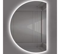 HJYCLFAZU Half Moon LED Bathroom Mirror, 24×35" Smart Anti-fog Wall Mirror, 3-color Dimmable Decorative Mirror, Backlit Makeup Mirror, Touch Switch