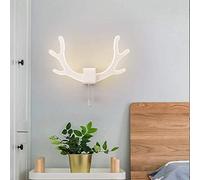 HJYCLFAZU Iron Deer LED Wall Lamp with Pull Switch for Bedroom Living Room Dining Children's Hallway Staircase Whitewarm 3000K Light