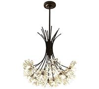 HJYCLFAZU Modern creative chandelier g4 crystal, 23 inch flower pattern led creativity modern pendant light flush mount garden ceiling lamp lighting fixtures hanging for kitchen bedro