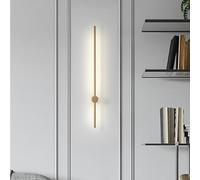 HJYCLFAZU Modern LED Bathroom Wall Sconce - 350° Rotatable Vanity Light 60cm Cool White Matte Black & Gold Finish Stylish Mirror Lighting Functional Home Decor 1pc Ideal for Bathrooms Elegan.