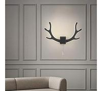 HJYCLFAZU Modern LED Deer Wall Lamp with Pull Switch for Bedroom Living Room Dining Children's Hallway Staircase Warm White Light 3000K