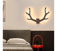 HJYCLFAZU Modern LED Wall Lamp with Pull Switch Deer Design Iron Bedside Light for Bedroom Living Room Dining Children's Hallway Staircase Warm White 3000K Color