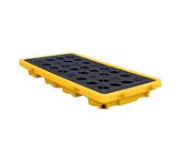 HJYCLFAZU Oil Tank Spill Tray,Modular Platforms,Spill Containment Tray With Grating,Stackable Platform For Industrial Parks Warehouses Factory,17 Styles,Yellow,130 * 68 15cm