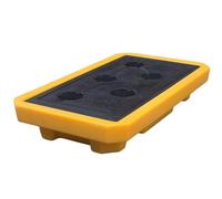 HJYCLFAZU Oil Tank Spill Tray,Spill Platform, Stackable Anti-slip Containment Modular Outdoor Warehouses Factory Garage Storage Drums Pallets, Polyethylene Leakproof Tray (