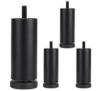 HJYCLFAZU Table Leg 4 Pcs Furniture Legs 6cm 8cm 10cm 12cm 15cm 20cm 25cm 30cm, Metal Legs, for Sofa, Bed, Desk, Chair, Adjustable Coffee Cabinet Interchangeable Feet,Black-30cm/11.8in