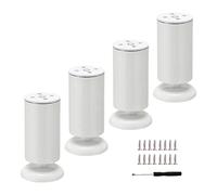 HJYCLFAZU Table Leg Height-adjustable Furniture Legs,Replacement Stainless Steel Legs,Cabinet Legs,Sofa Legs,Bed Legs,Diy Feet Desk Legs 10cm 15cm 20cm 25cm 30cm,Black/White,White-30cm/11.8in