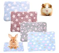 Hjyokuso 4 Stück Kleintier Meerschweinchen Hamster Bett Haus Winter Warm Eichhörnchen Igel Kaninchen Chinchilla Bett Matte Haus Nest Hamster Zubehör (30 x 40 cm)