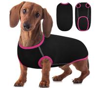 Hjyokuso Dachshund Jumper, Soft Flexible Dachshund Fleece Shirt, Designed for Sausage Dogs, Lightweight Pullover for Four-Season Use, Sleep or Daily Activity, Black XL