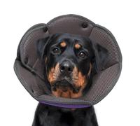 Hjyokuso Dog Cone Collar L, Soft Cones for Large Medium Small Dogs,Adjustable Dog Cone Alternative to Stop Licking, Comfy Elizabethan Collar for After Surgery Wound Healing & Hot Spots Purple