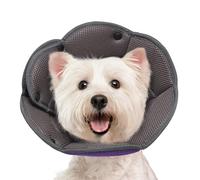 Hjyokuso Dog Cone Collar M, Soft Cones for Large Medium Small Dogs,Adjustable Dog Cone Alternative to Stop Licking, Comfy Elizabethan Collar for After Surgery Wound Healing & Hot Spots Purple