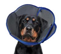 Hjyokuso Dog Cone Collar XL, Soft Cones for Large Medium Small Dogs,Adjustable Dog Cone Alternative to Stop Licking, Comfy Elizabethan Collar for After Surgery Wound Healing & Hot Spots Blue