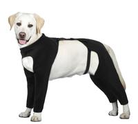 Hjyokuso Dog Leg Wound Protector for Large Dogs Black 2XL, Heavy Duty Front Leg Support Brace, Adjustable Dogs Anti-licking Sleeve, Thick Leg Surgery Scars